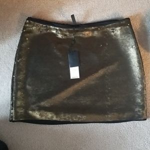 BCBG Max Azria Bronze Sequin Mini skirt Medium
